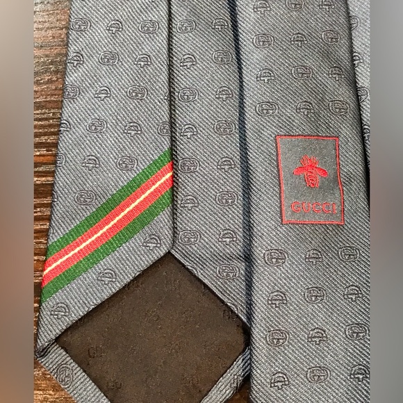 GUCCI Interlocking GG Horsebit Silk Tie ๐ฅ๐ - Picture 17 of 17